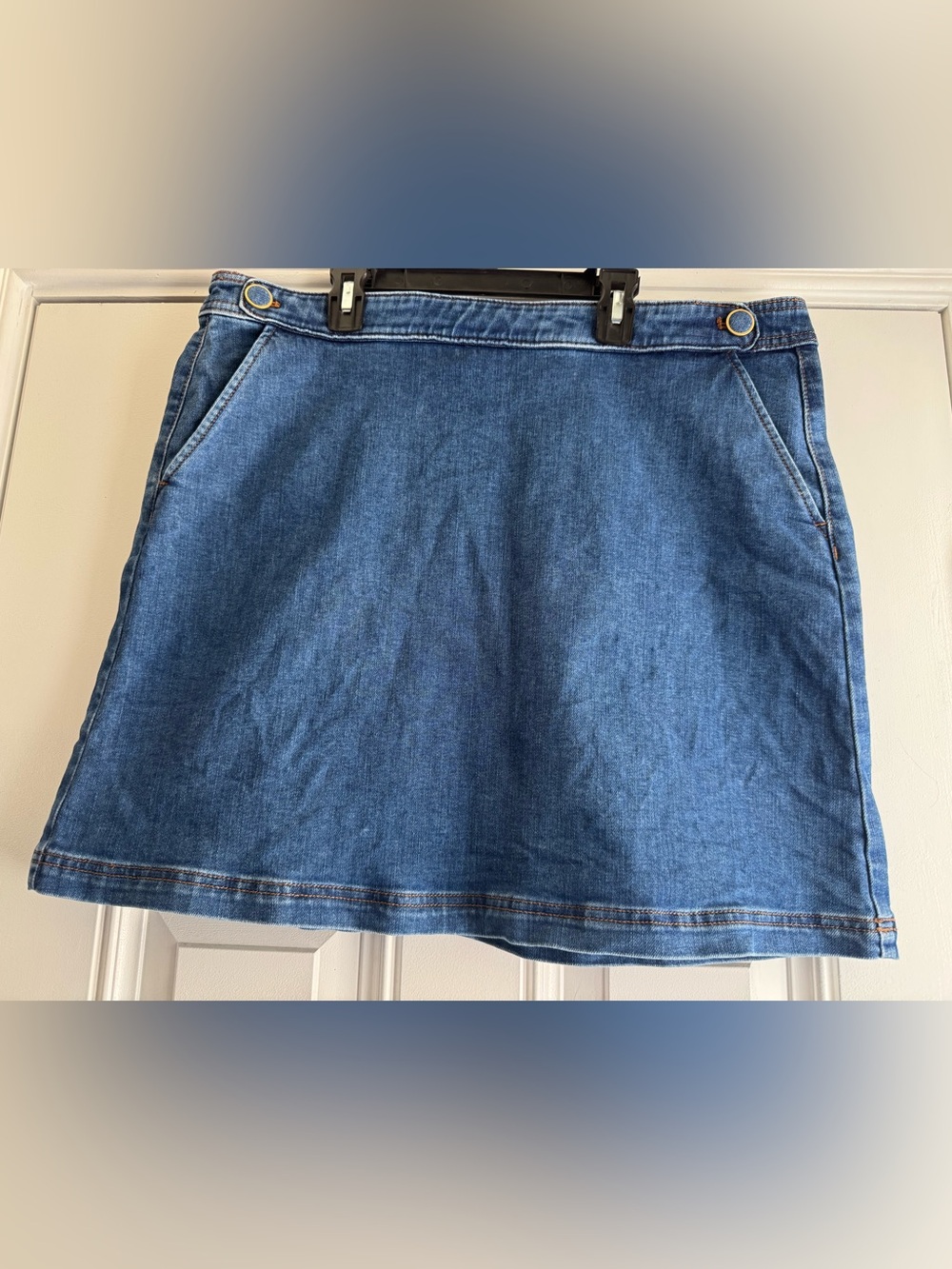 Ann Taylor Blue Denim A-Line Skirt